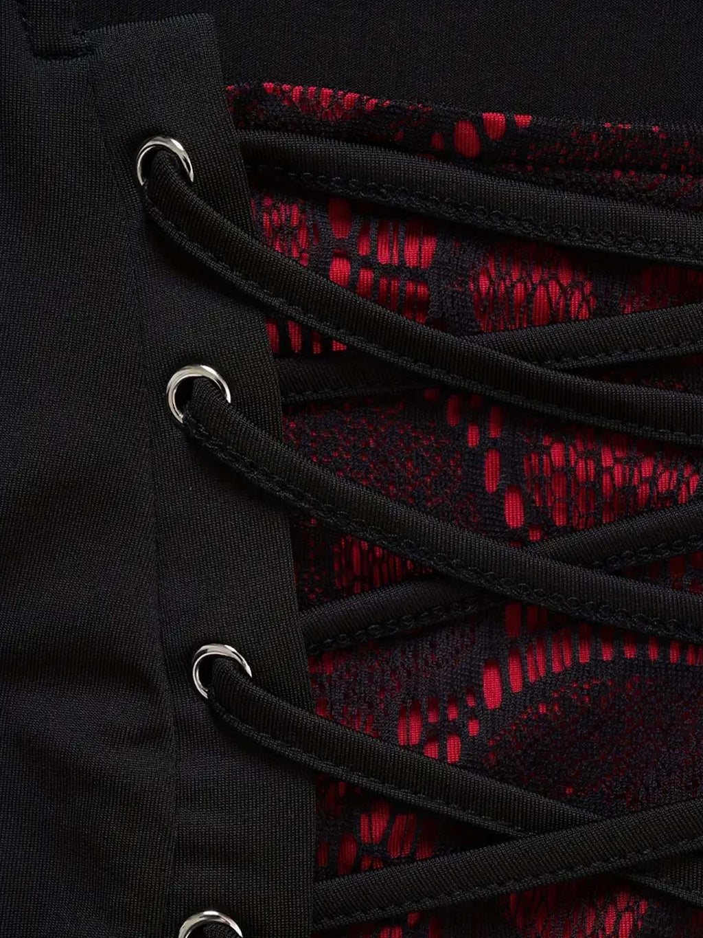 Halloween Lace Skull-Print Strappy Button-Up Bell-Sleeve Mini Dress