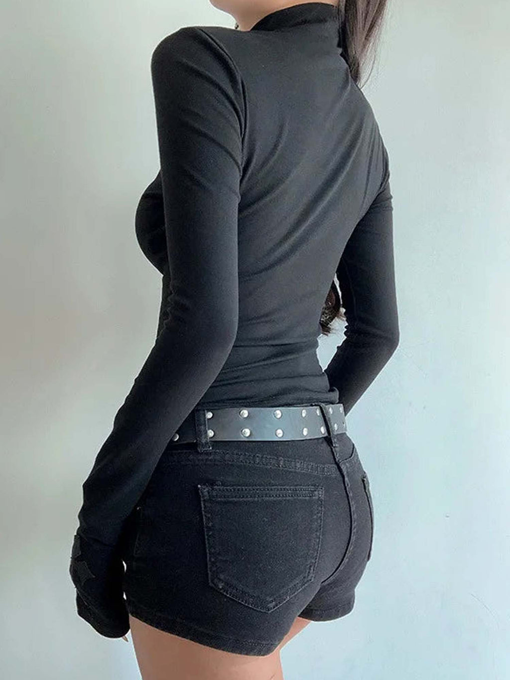 Dark Hollow Cross Long Sleeve Top