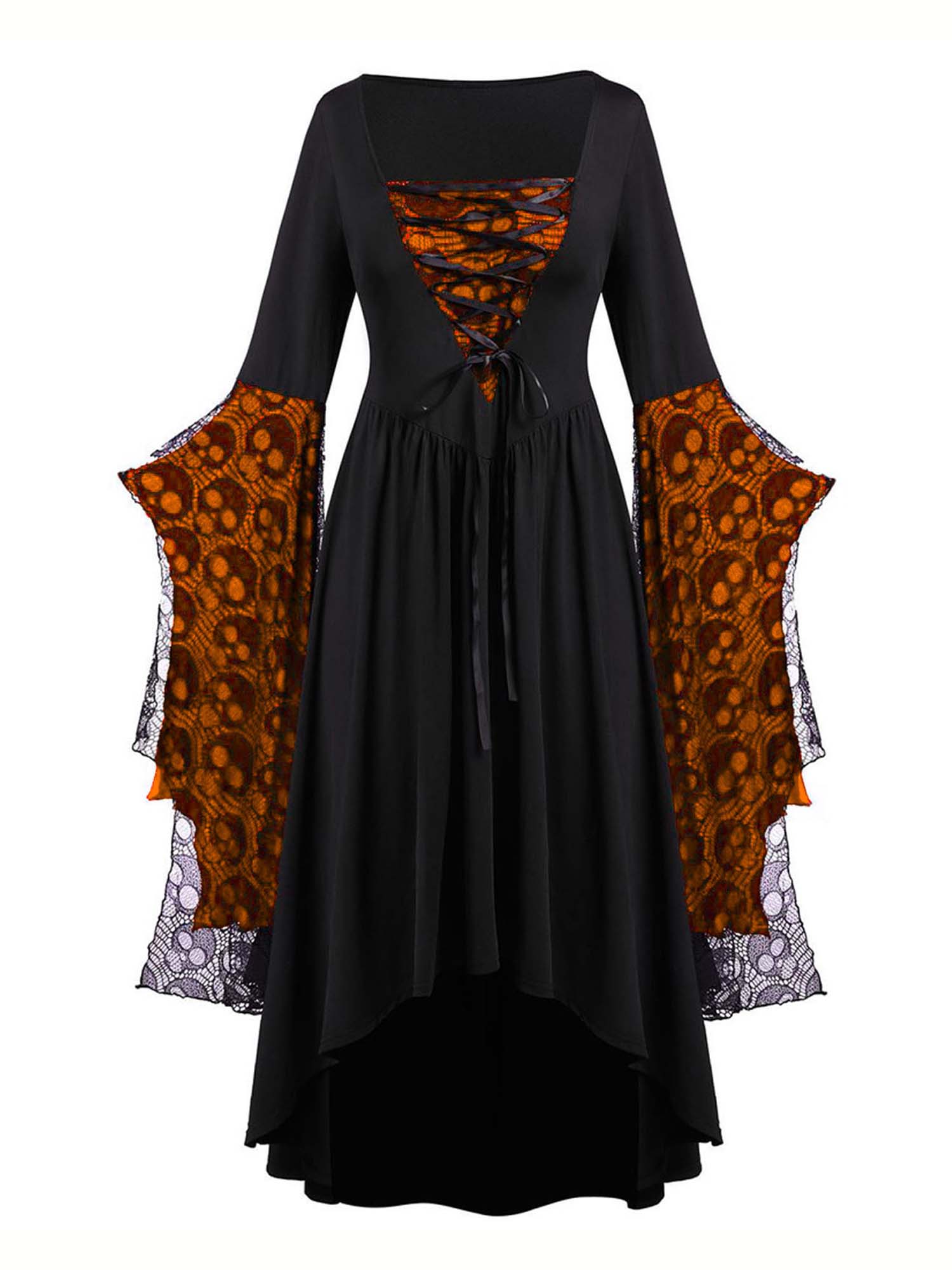 Skull Lace Tie Dress