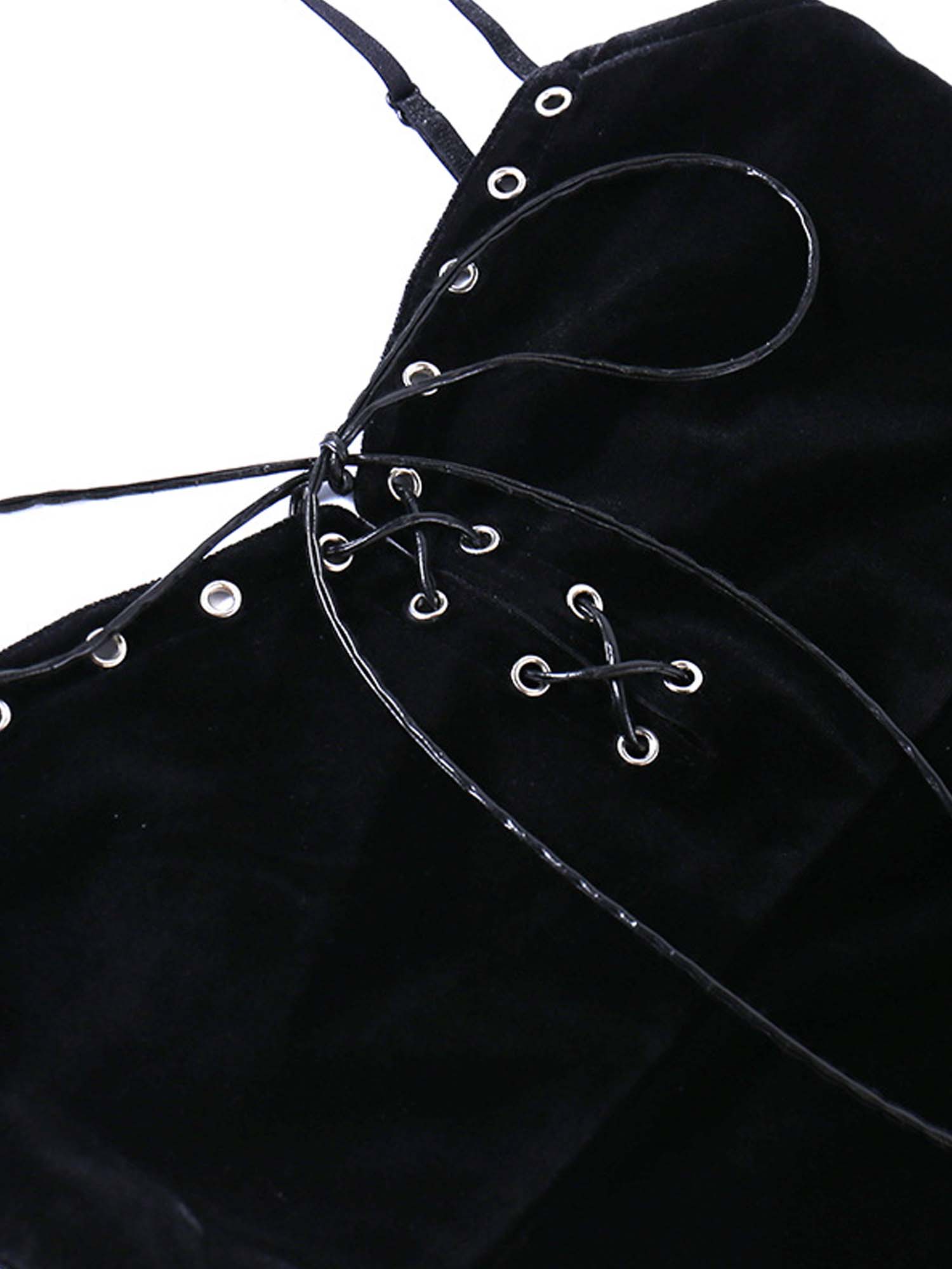 Gothic Halloween Dark Hooded Trumpet Sleeve Spider Web Dress Two-Piece Suit