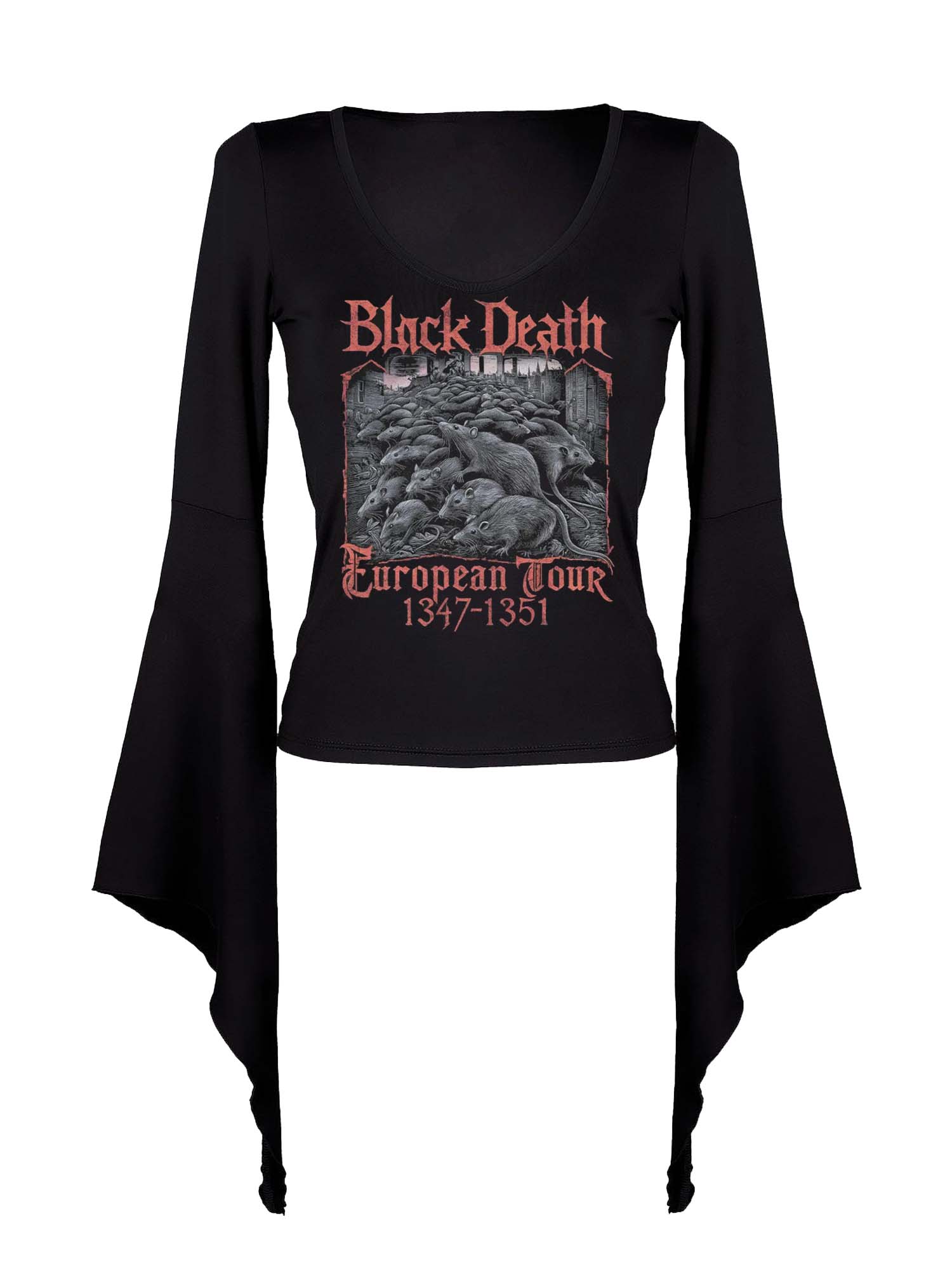 Black Death Europatour 1347-1351 Print Batwing Shirt