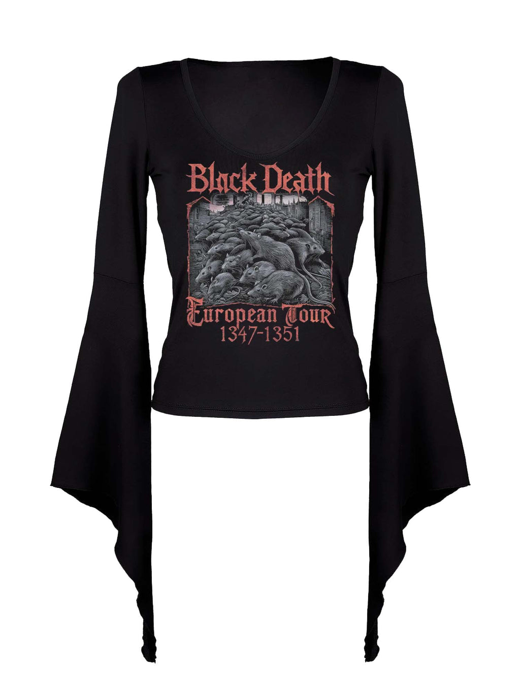 Black Death European Tour 1347-1351 Print Batwing Shirt