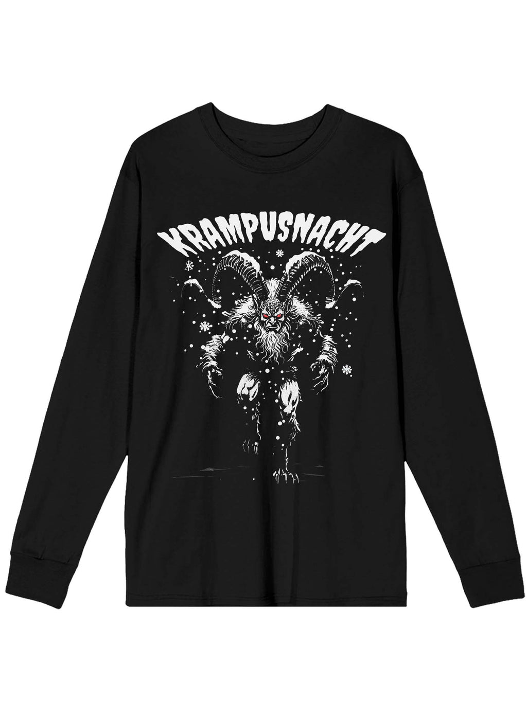 Christmas Merry Krampus Print Long Sleeve T-shirt