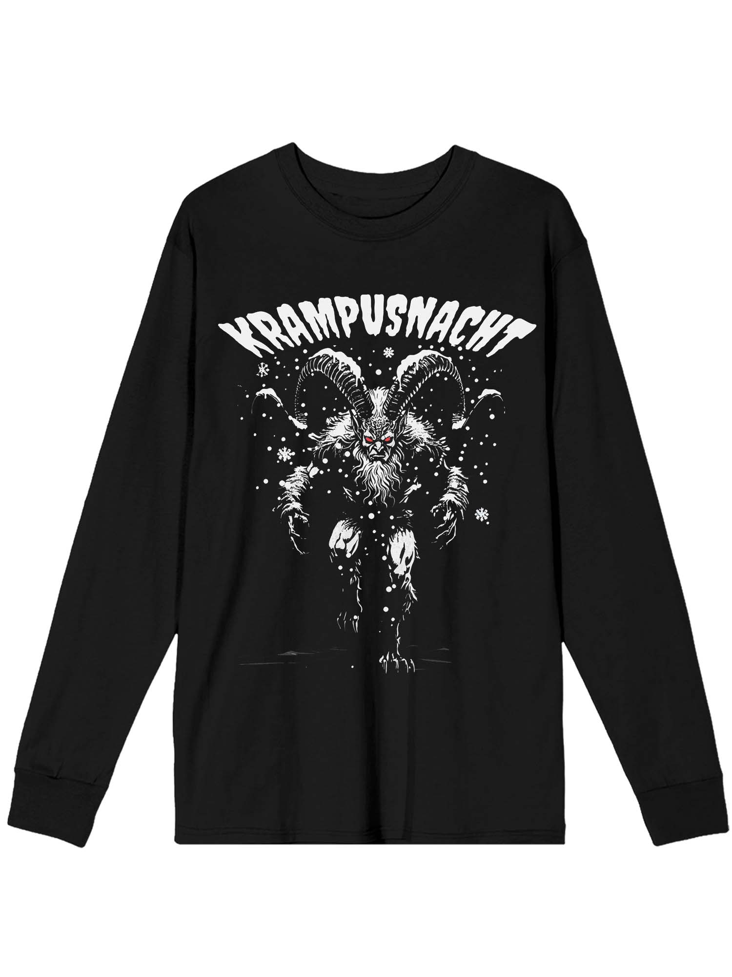 Christmas Merry Krampus Print Long Sleeve T-shirt