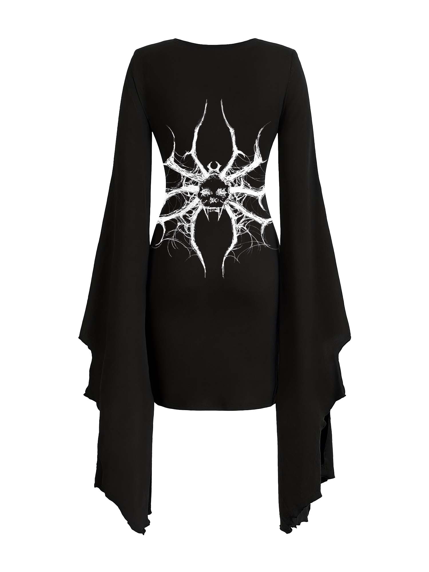 Spider Print Batwing Dress
