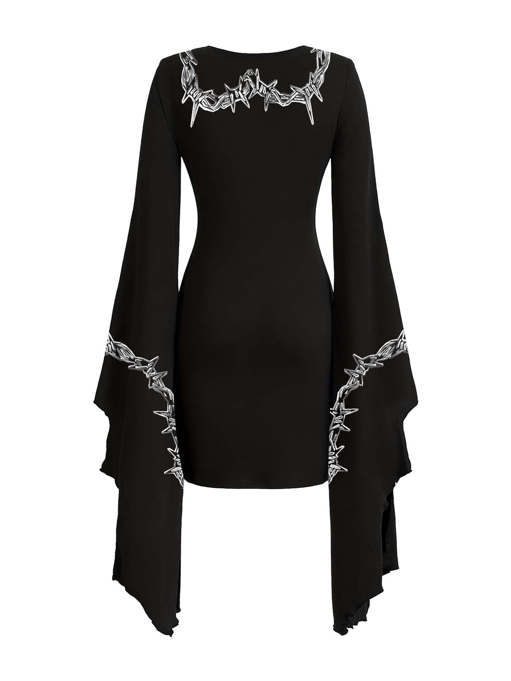 Moon Thorns Print Batwing Dress