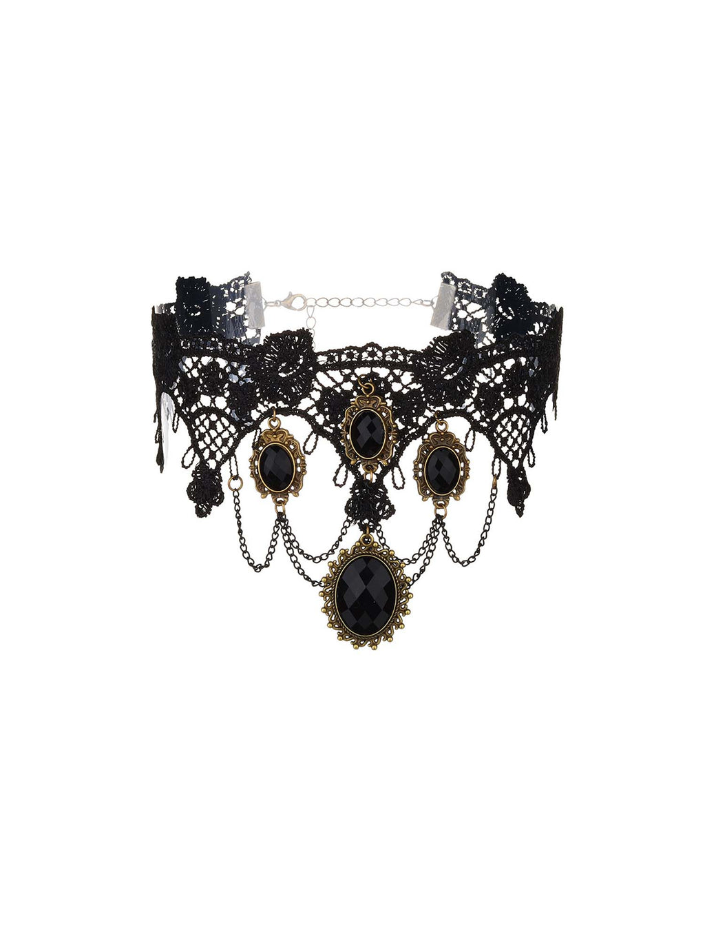 Vintage Spitzen-Juwelen-Halsband 