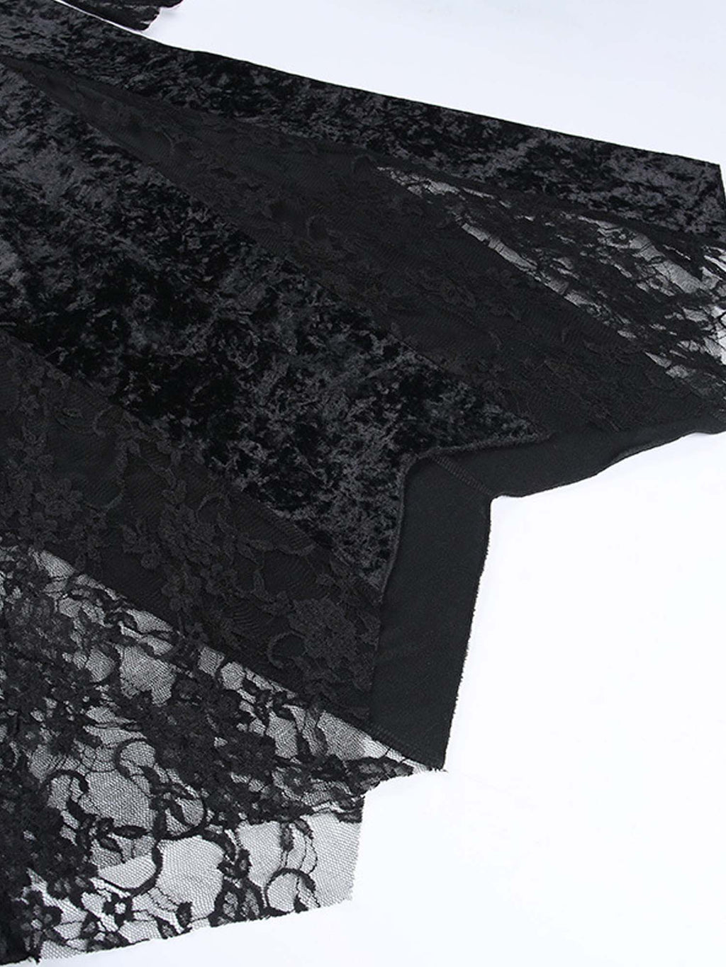 Dark Style Hip-Hugging Slit Lace Sleeve Dress