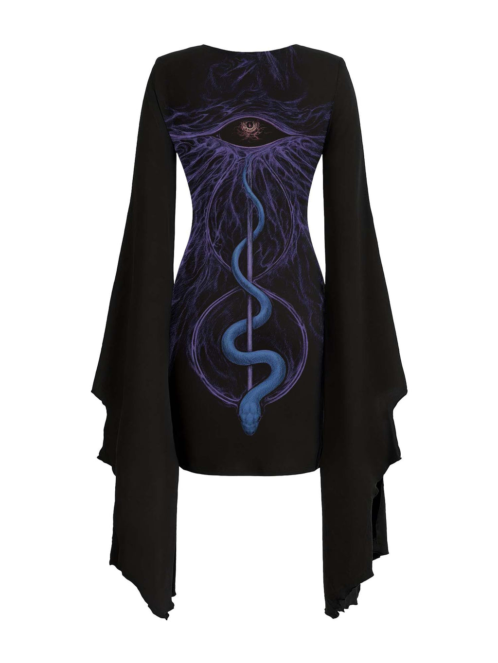 The Third Eye And The Snake Print Batwing Dress
