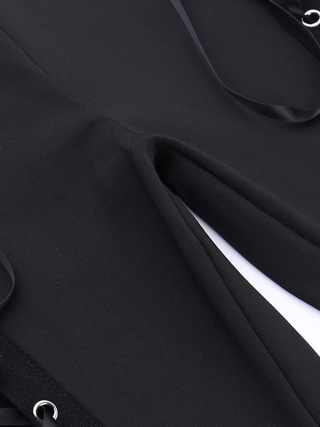 Dark Gothic Trendy Lace-Up Flared Pants