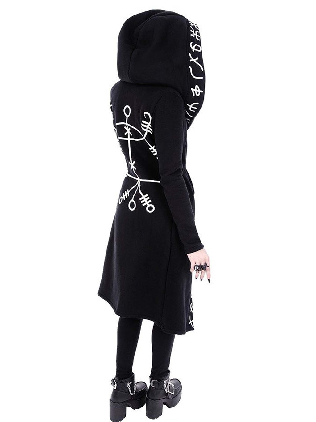 Gothic Caption Print Jacket Hoodie