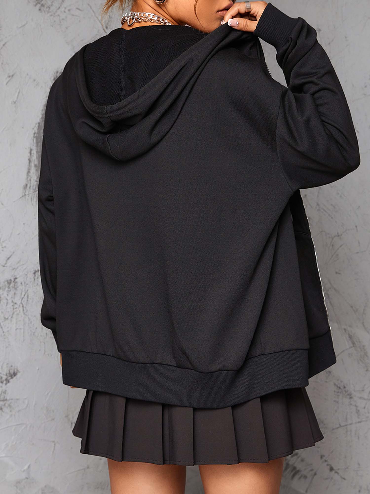 Dark Gothic Butterfly Print Hoodie