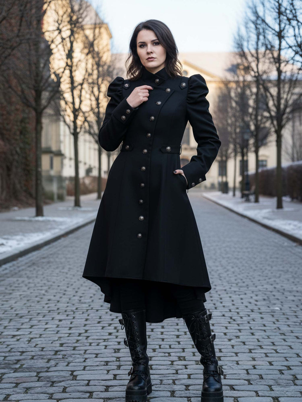 Black Winter Vintage Gothic Coat