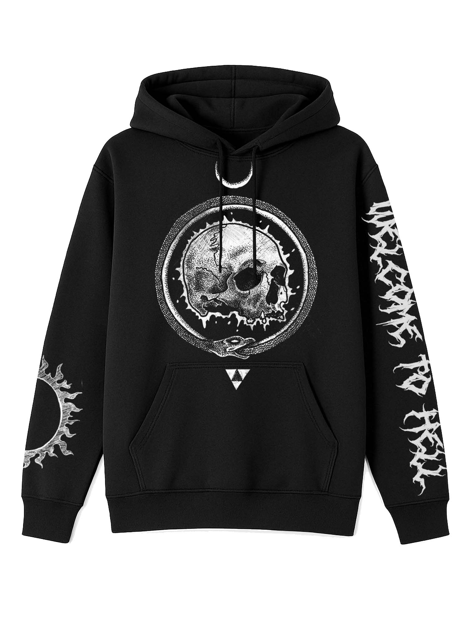 Ouroboros and Skeletons Welcome to Hell Print Hoodie