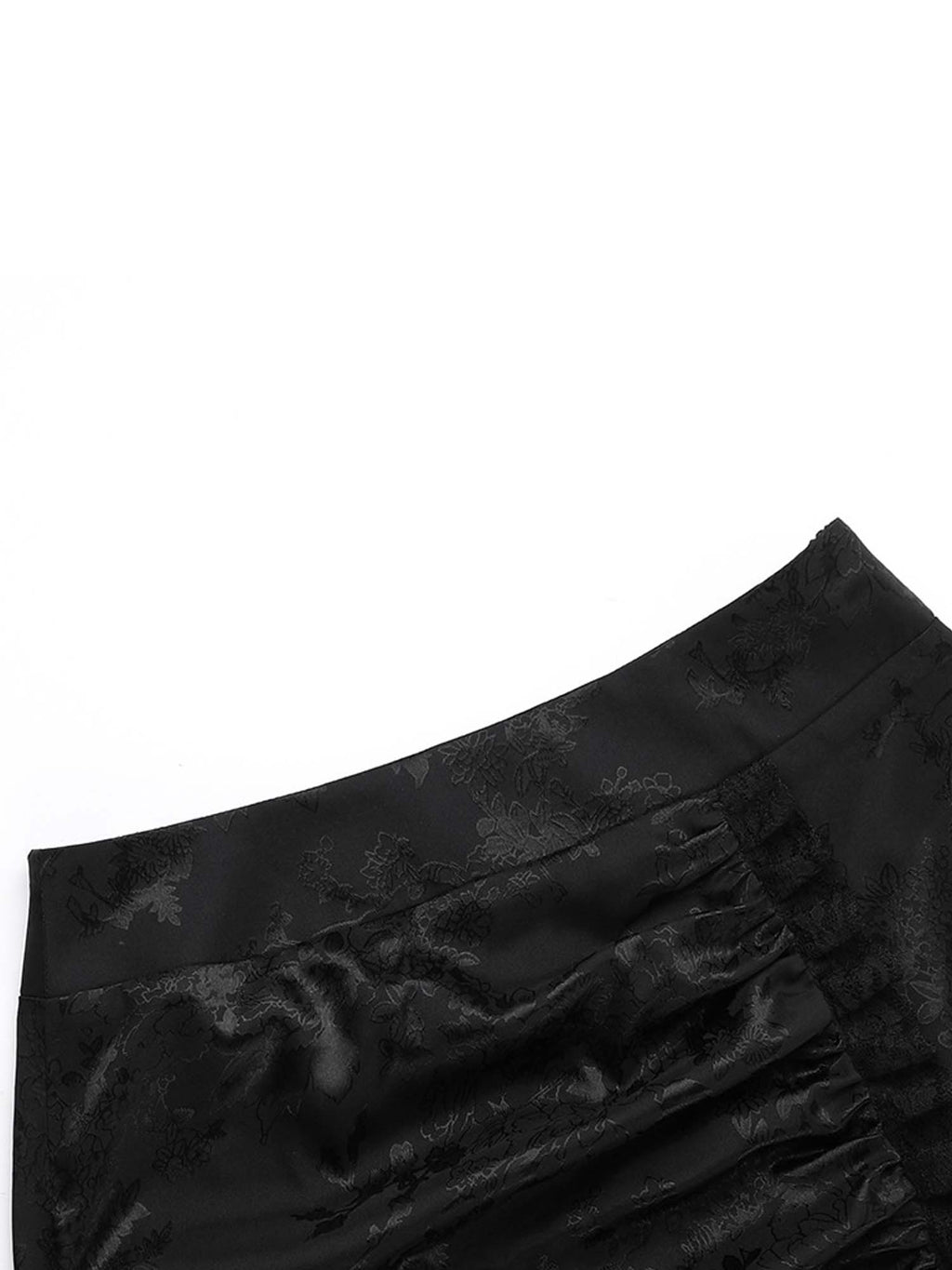 Gothic Gathered Asymmetric Fishtail Skirt