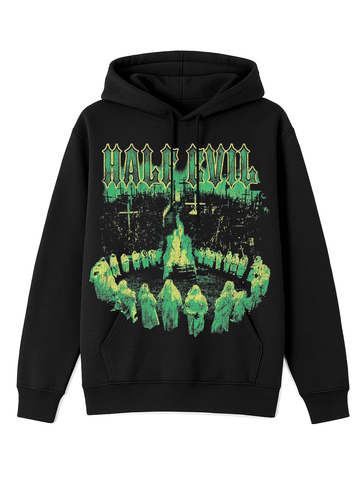 Kapuzenpullover mit „Half Evil“-Print 