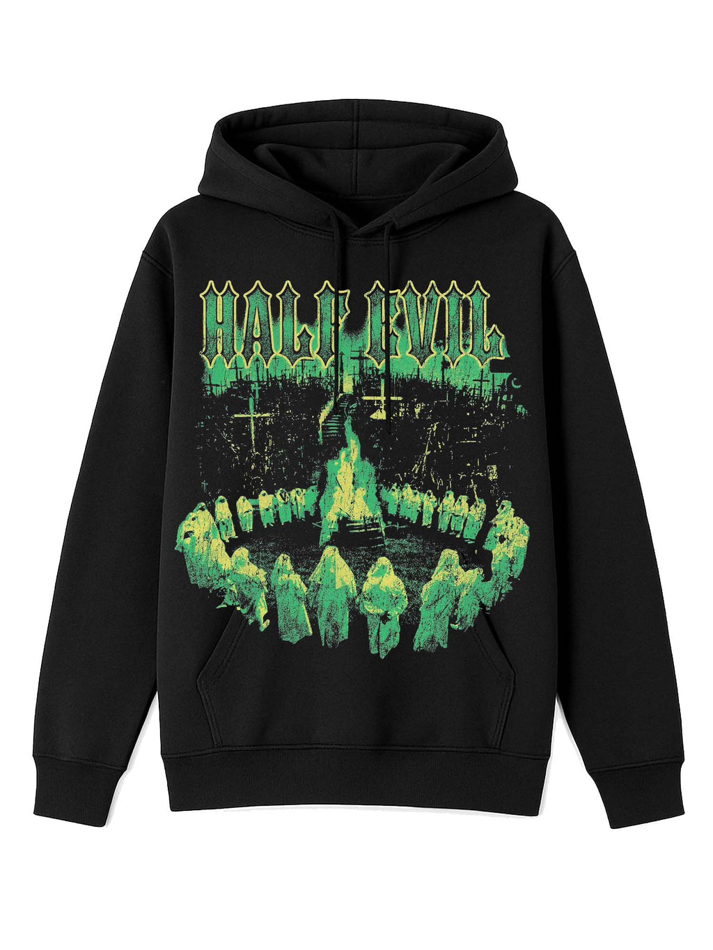 Half Evil Print Hoodie